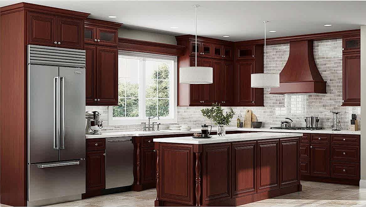 Solid Wood Kitchen Cabinets 15 Cherry wood kitchen cabinets