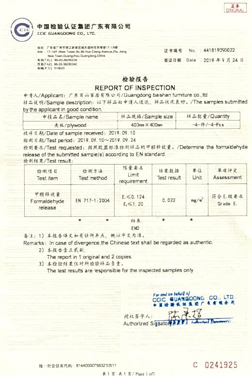 Laminate Kitchen Cabinets 24 REPORT OF INSPECTION