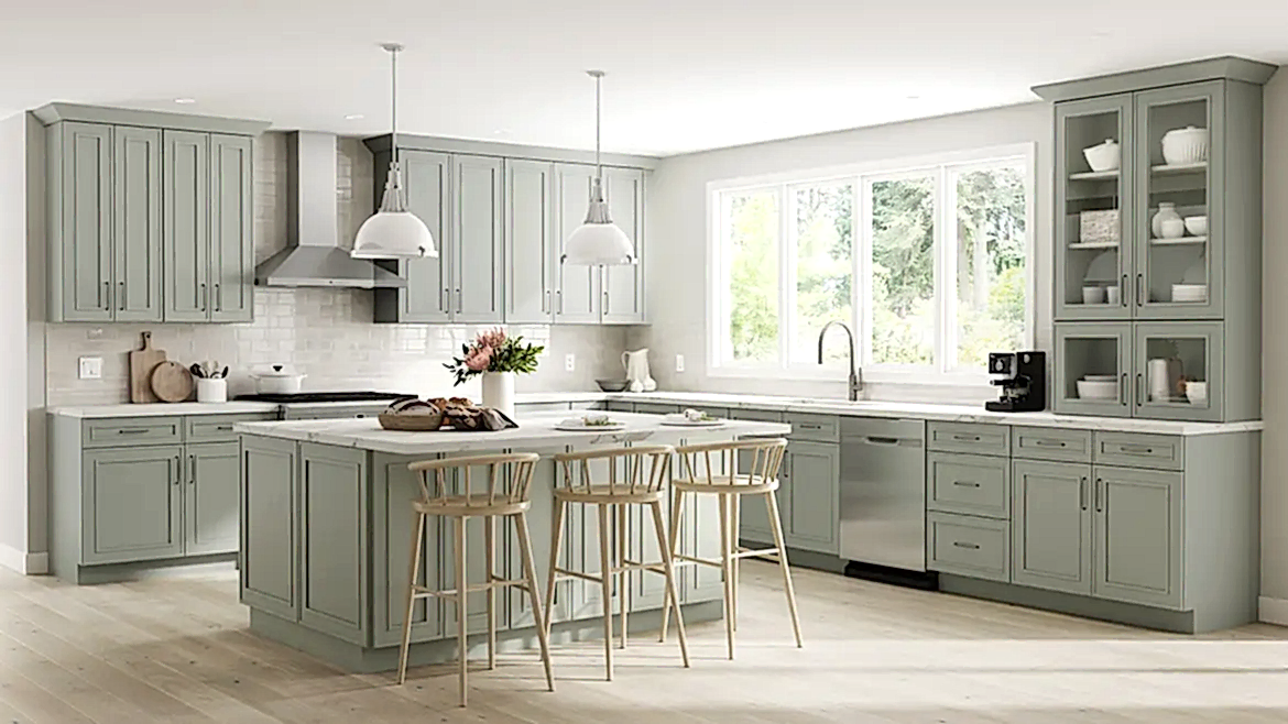 Shaker Kitchen Cabinets 14 craftsman-pa-green-shaker-kitchen-cabinet-2