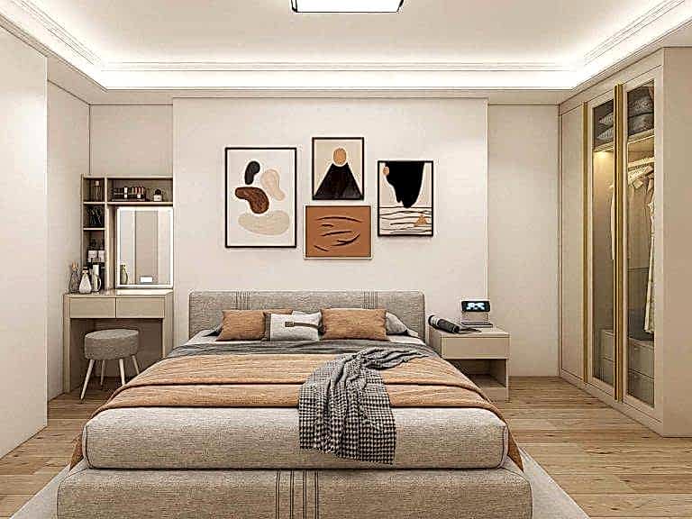 Indonesian Cabinet Manufacturer 29 Modern Cream PVC Hinged Wardrobe