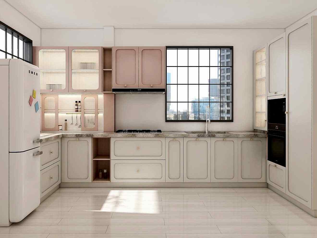 Shaker Kitchen Cabinets 12 Elegant White Shaker Kitchen Cabinets with Soft Pink Accents