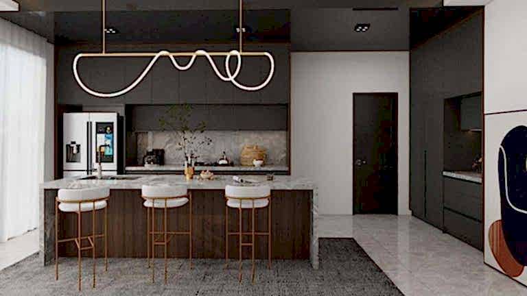 Indonesian Cabinet Manufacturer 30 Sophisticated Black Kitchen Cabinets with Marble Elegance