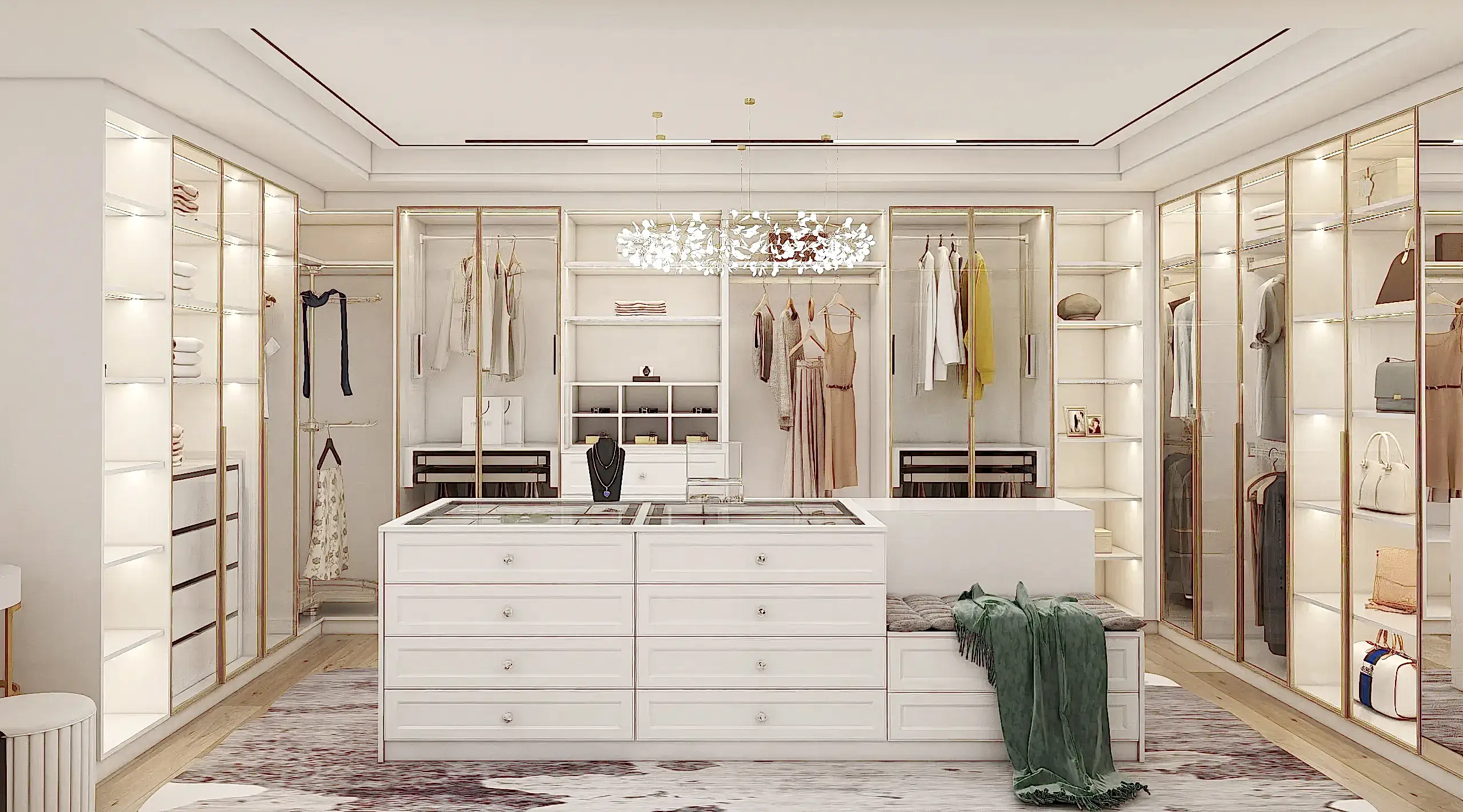 Bedroom Wardrobe 3 White Shaker Walk In Closet