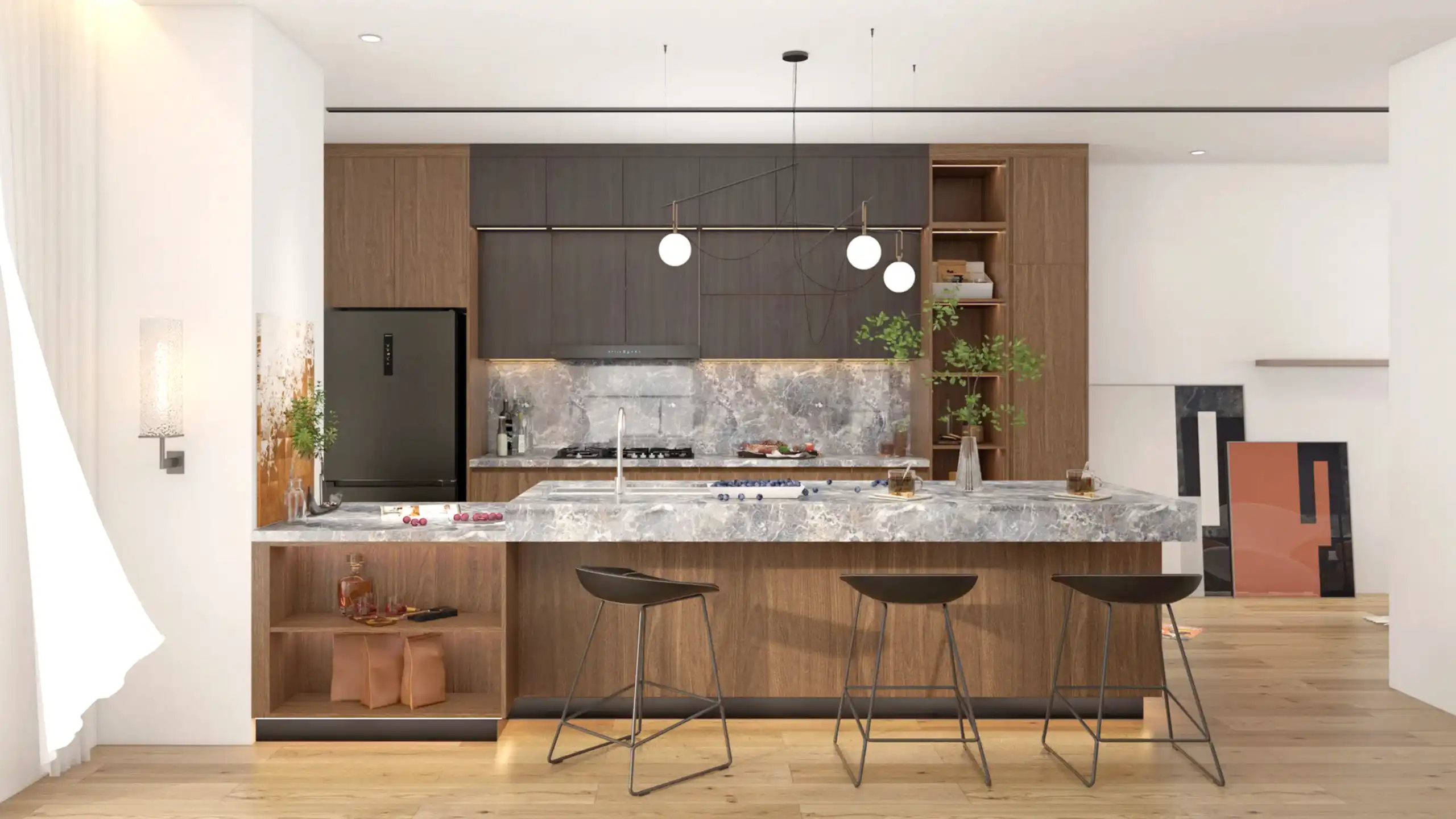 Laminate Kitchen Cabinets 20 Dark Wood Laminate Kitchen Cabinets With Slab Cabinet Doors