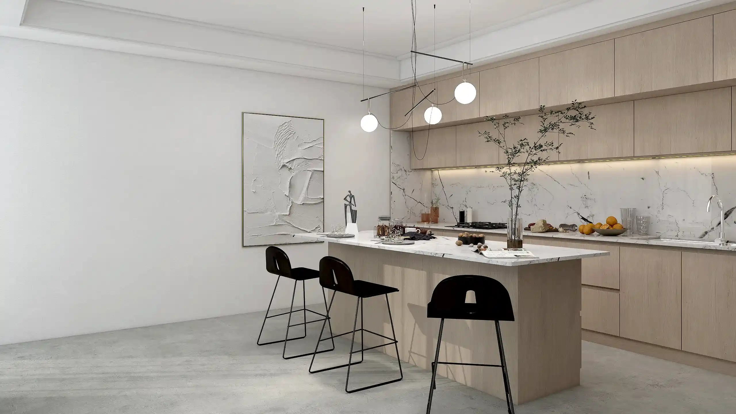 Laminate Kitchen Cabinets 21 Light Wood Laminate Kitchen Cabinets With Slab Cabinet Doors