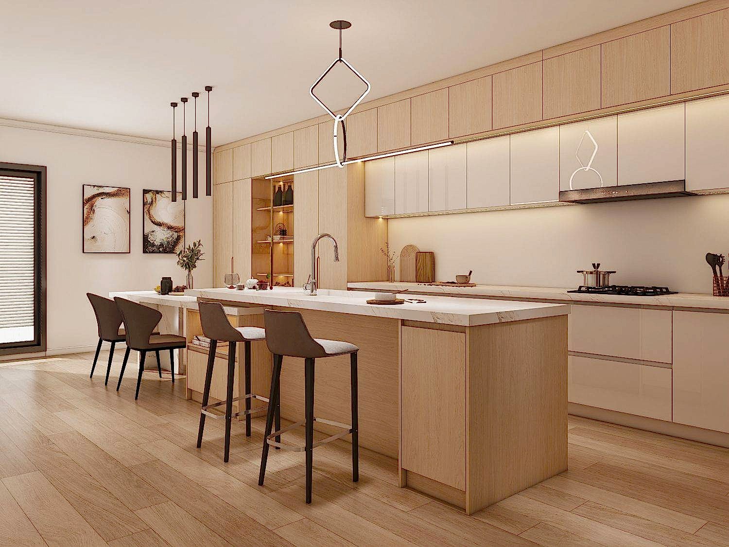 Kitchen Cabinet 1 Modern Kitchen Cabinet with Sleek Design and Light Wood Finishes