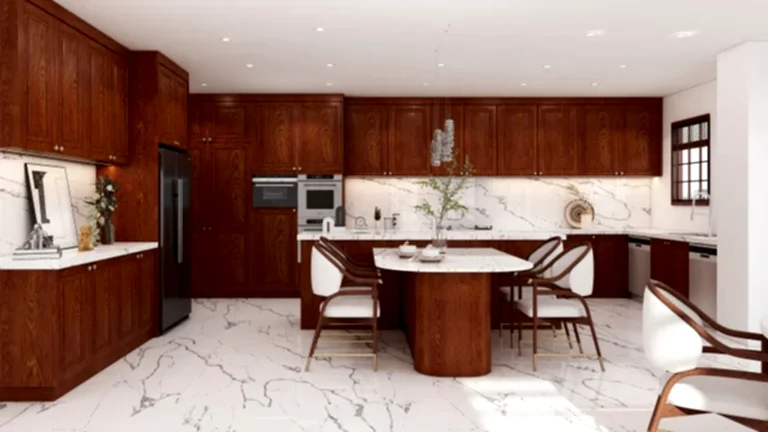 Custom Wholesale Cabinets 23 Solid Wood Kitchen Cabinets with Elegant Design and Natural Finish