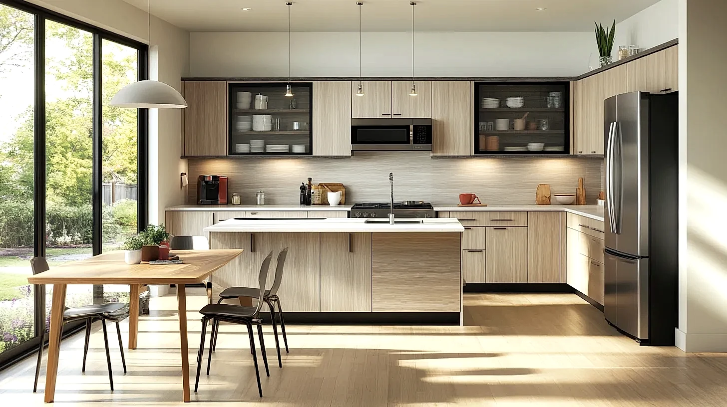 Laminate Kitchen Cabinets 25 The feel of modern laminate light wood texture
