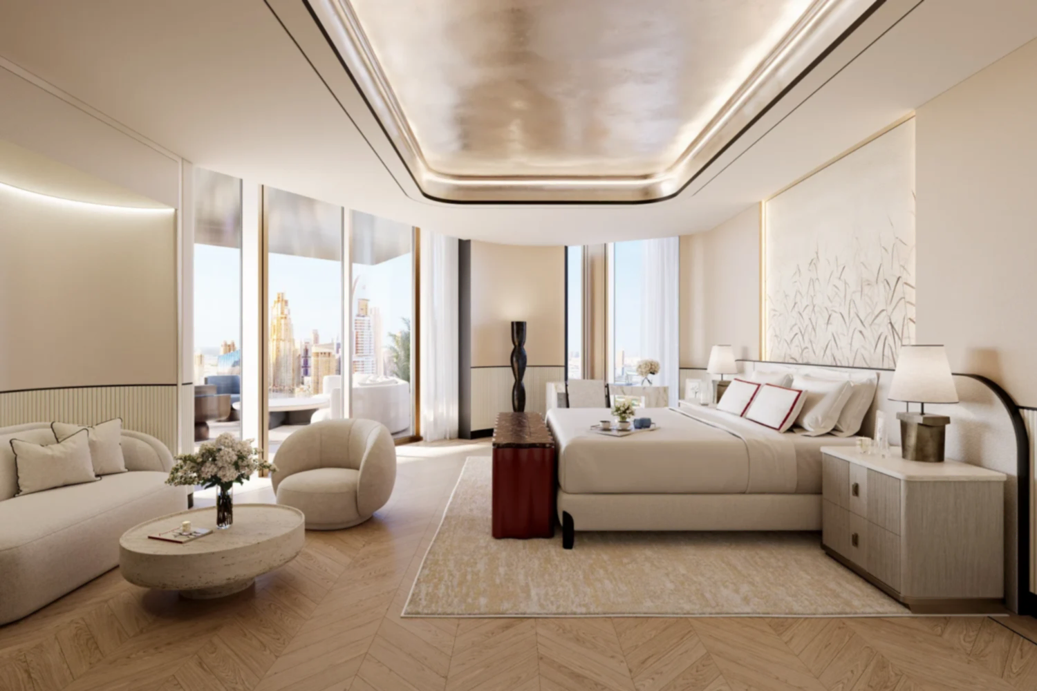 Hotel Fixed Furniture 1 Modern Hotel Fit-Out with Wall Panel and Wardrobe