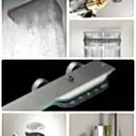 Sanitary Ware 14 Modern smart shower system with digital controls rain showerhead and handheld shower