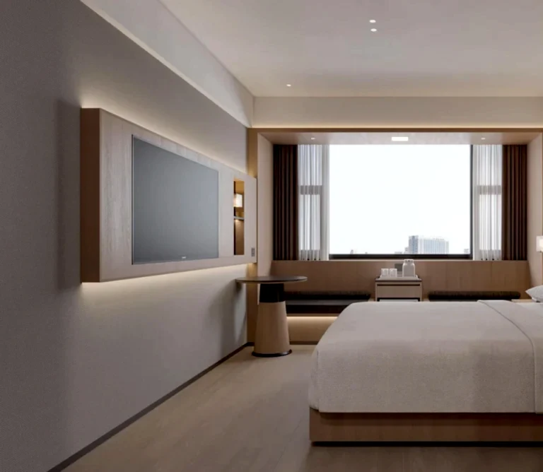 Blog 15 UAE IHS Hotel Projects - Luxury Wooden Style Hotel Bedroom