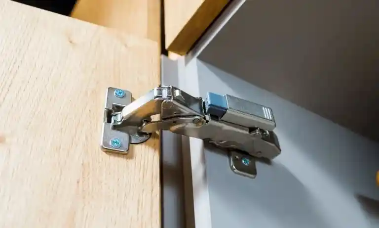 Blog 16 European concealed hinge installed inside the door and frame for a clean, minimalist look.