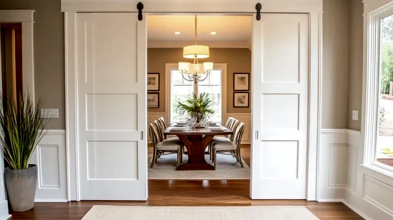 Blog 6 large living room with double pocket door creating wide entry opening
