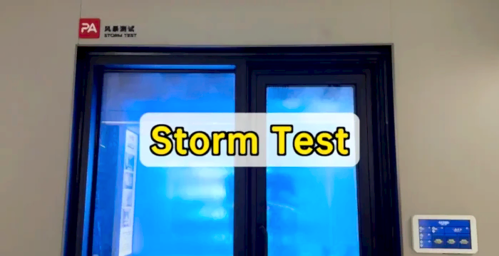 Video 19 PA Aluminum Windows Doors rainproof and sound insulation test